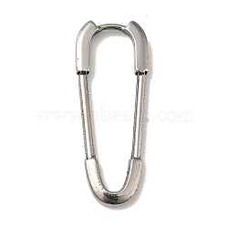 304 Stainless Steel Linking Rings, Safety Pin Shape, Stainless Steel Color, 29x11x2.5mm, Inner Diameter: 7x26mm(STAS-G278-06P)