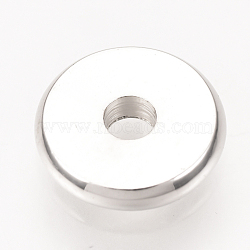 Brass Spacer Beads, Disc, Platinum, 4mm(X-KK-Q738-4mm-04P)