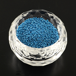 DIY 3D Nail Art Decoration Mini Glass Beads, Tiny Caviar Nail Beads, Imitation Pearl Beads, Royal Blue, 0.6~0.8mm, about 450g/bag(MRMJ-R038-A09)