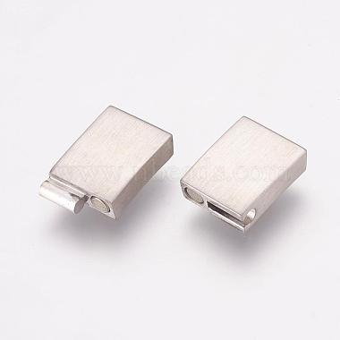 304 Stainless Steel Magnetic Clasps with Glue-in Ends(STAS-K145-27P)-3