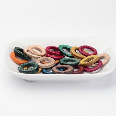 Dyed Wood Jewelry Findings Coconut Linking Rings(COCO-O006C-M)-4