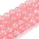 Spray Painted Crackle Glass Beads Strands(CCG-Q001-8mm-03)-1