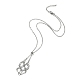304 cadenas portacables de acero inoxidable bolsa de macramé soporte de piedra vacío para hacer collares con colgantes(NJEW-TA00084-01)-1