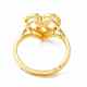Real 18K Gold Plated Brass Alphabet Adjustable Rings(RJEW-M139-18S)-3