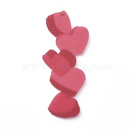 Acrylic Pendants, Valentine's Day Theme Charm, Heart Pattern, 49.5x20x2mm, Hole: 1.6mm(SACR-E007-01D)