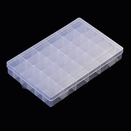 Plastic Clear Beads Storage Containers, Adjustable Dividers Box, 36 Compartments, Rectangle, 17.8x28x4.5cm(C096Y)