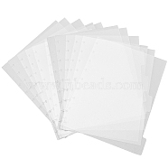 Acrylic Index Tab Divider Sheets for Discbound Notebooks, Binder Accessories, Rectangle, WhiteSmoke, 235x190x0.2mm, Hole: 3.8mm, 6pcs/set(AJEW-WH0258-643)