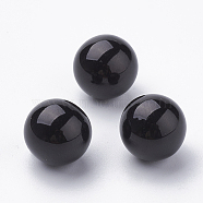 Eco-Friendly Plastic Imitation Pearl Beads, High Luster, Grade A, No Hole Beads, Round, Black, 8mm(X-MACR-S277-8mm-C27)