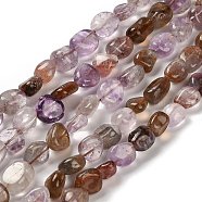 Natural Auralite Beads Strands, Nuggets, Tumbled Stone, 7~13x4.5~10x4.5~10mm, Hole: 1.2mm, about 44~46pcs/strand, 15.08''~16.14''(38.3~41cm)(G-P497-01E-42)