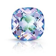 Preciosa&reg MAXIMA Crystal Fancy Stones, Czech Crystal, 435 36 132 Cushion Square, Aluminium Layer, 00030 265 Vitrail Light, 12x12mm(X-PRC-FC12-00030-265)