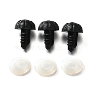 Plastic Craft Safety Screw Dog Noses, Plush Toys Doll Making Supplies, Black, 19x15x11.5mm, Hole: 2mm, 30pcs/bag(DIY-GF0005-56)