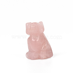 Natural Rose Quartz Elephant Figurine Display Decorations, Energy Stone Ornaments, 40x30mm(G-PW0007-019B)