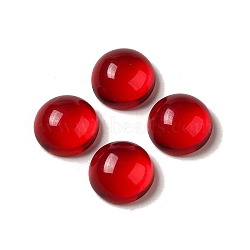 Glass Cabochons, Imitation Gemstone, Half Round, Red, 10x5mm(GLAA-B017-07B-05)