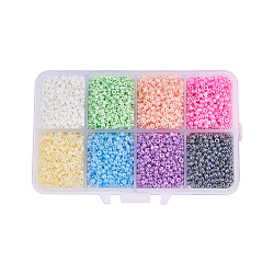 PandaHall Elite Mixed 12/0 Round Glass Seed Beads, Mixed Color, 2mm, Hole: 1mm, about 12500pcs/box(SEED-PH0006-2mm-03)