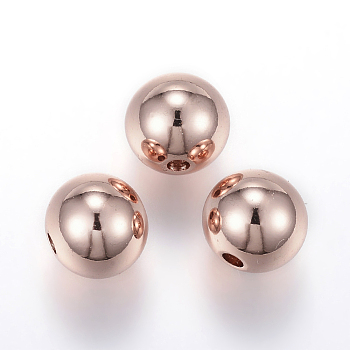 Ion Plating(IP) 202 Stainless Steel Rondelle Spacer Beads, Rose Gold, 6x5mm, Hole: 1.8mm