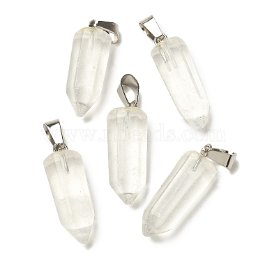 Watermelon Stone Glass Pendants(G-Z067-07P-14)-2