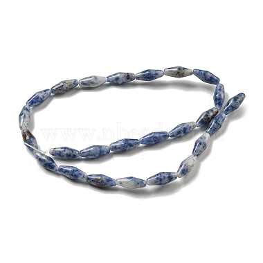 Brins de perles naturelles à pois bleus(G-A223-A06-01)-3