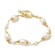 Natural Pearl Beaded Link Bracelets(BJEW-C051-39G)-1