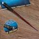 Natural Quartz Crystal Magic Wand with Wooden Findings(PW-WG44227-01)-1