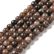 Natural Chiastolite Beads Strands, Round, 8mm, Hole: 1.2~1.5mm, about 50pcs/strand, 15.75 inch(40cm)(G-F729-02B)