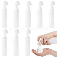 Refillable PETG Plastic Foaming Soap Dispensers, with PP Plastic Pump, for Shower, Liquid Soap, White, 4.65x15.7cm, Capacity: 200ml(6.76fl. oz)(AJEW-WH0166-49)