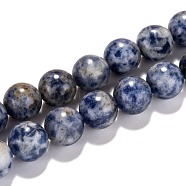 Gemstone Beads, Natural Blue Spot Jasper, Round, Cornflower Blue, 10mm, Hole: 1mm, about 39pcs/strand, 16 inch(GSR10mmC036)