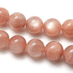Grade AAA Natural Gemstone Sunstone Round Beads Strands, 4mm, Hole: 1mm, about 92pcs/strand, 15.5 inch(G-E251-34-4mm)