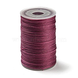 Waxed Polyester Cord, 3-Ply, Purple, 0.45mm, about 59.05 yards(54m)/roll(YC-E006-0.45mm-A16)