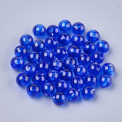 Transparent Plastic Beads, Round, Blue, 6x5.5mm, Hole: 1.8mm, about 5000pcs/500g(KY-T005-6mm-640)
