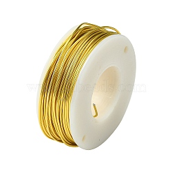 Round Aluminum Wire, Yellow, 18 Gauge, 1mm, about 23m/roll(AW-G001-03-14)