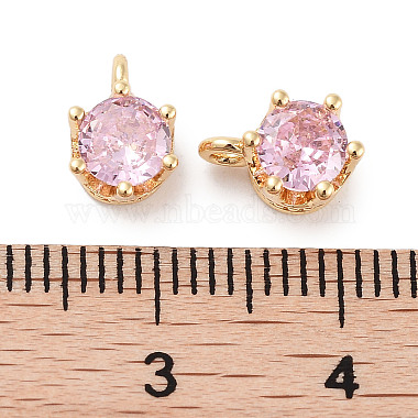 Brass Micro Pave Cubic Zirconia Charms(KK-C051-39G-04)-3