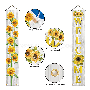 Polyester Hanging Sign for Home Office Front Door Porch Decorations(HJEW-WH0023-007)-3