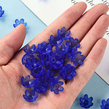 Frosted Acrylic Bead Caps(MACR-S371-07A-751)-5