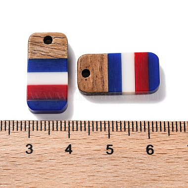 pendentifs en résine et bois de noyer à rayures opaques pour le jour de l'indépendance(RESI-U010-01D)-3