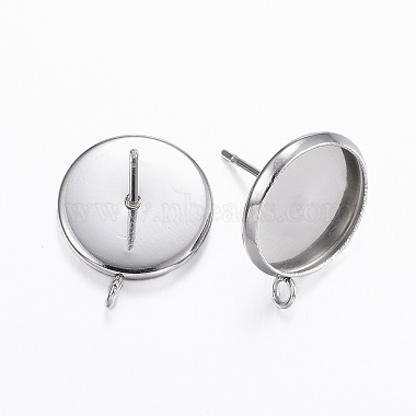 Non-Tarnish 304 Stainless Steel Stud Earring Settings(X-STAS-H380-B-13P)-2