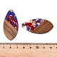 Transparent Resin and Walnut Wood Pendants(RESI-T057-05F)-4