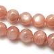 Grade AAA Natural Gemstone Sunstone Round Beads Strands(G-E251-34-4mm)-1