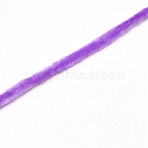 10S Arm Knitting Yarn, Chenille Polyester Yarn, for Blanket Pillows Craft Crochet Yarns, Medium Orchid, 1.5mm(YCOR-WH0005-001C)