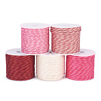 50M Braided Polyester Cord, with PET Plastic, for Jewelry Making, Mixed Color, 2mm, about 54.68 Yards(50m)/Set(OCOR-TA0004-02)