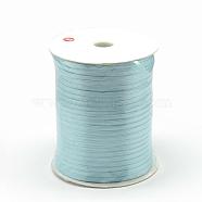 Double Face Satin Ribbon, Polyester Ribbon, Sky Blue, 1/8 inch(3mm) wide, about 880yards/roll(804.672m/roll)(RC3mmY062)