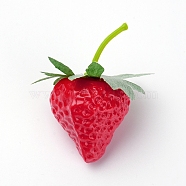 Foam Balls Decoration, Imitation Fruit, Strawberry, for Showcase & Photography Props, Red, 60x35x30mm(AJEW-WH0182-06)