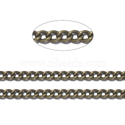 Brass Curb Chains, Twisted Chains, Soldered, with Spool, Nickel Free, Antique Bronze, 2x1.2x0.3mm, about 82.02 Feet(25m)/roll(CHC-S009-001AB-NF)