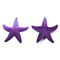 Spray Painted Iron Big Pendants, Starfish, Purple, 50x46.5x6mm, Hole: 1.2mm(IFIN-N008-033-A02)