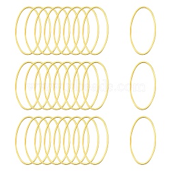 Brass Linking Rings, Oval, Golden, about 16mm wide, 30mm long, 1mm thick(EC020-G)