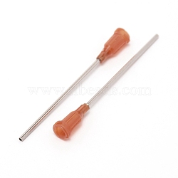 Plastic Fluid Precision Blunt Needle Dispense Tips, with 304 Stainless Steel Pin, Dark Salmon, 6.75x0.77cm, Inner Diameter: 0.42cm, Pin: 1.8mm(TOOL-WH0140-19B)