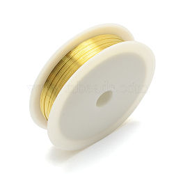 Round Copper Wire for Jewelry Making, Gold, 28 Gauge, 0.3mm, about 68.89 Feet(21m)/roll, 10 rolls/set(CWIR-R001-0.3mm-07)