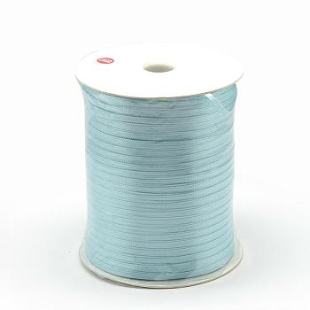 Double Face Satin Ribbon, Polyester Ribbon, Sky Blue, 1/8 inch(3mm) wide, about 880yards/roll(804.672m/roll)
