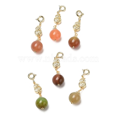 Round Natural Agate Pendant Decorations