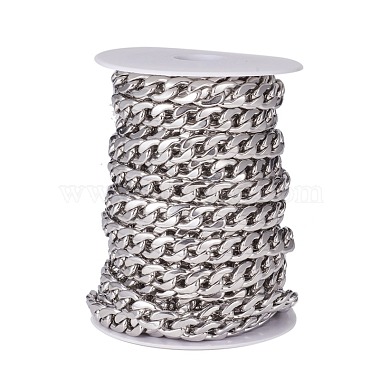 304 Stainless Steel Cuban Link Chains(CHS-E018-14P)-3