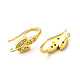 Brass Micro Pave Clear Cubic Zirconia Earring Hooks(ZIRC-R112-04G)-2